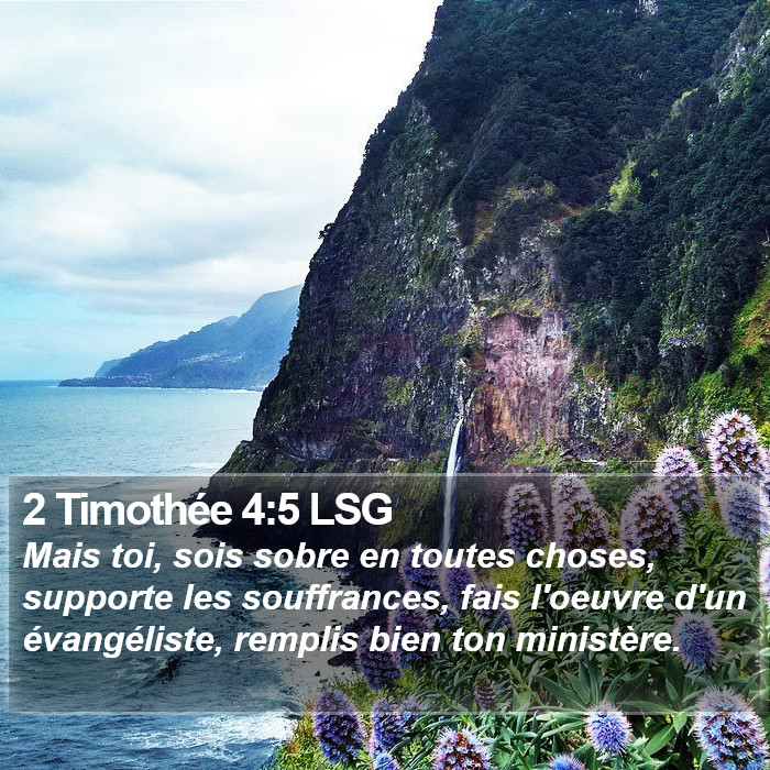 2 Timothée 4:5 LSG Bible Study