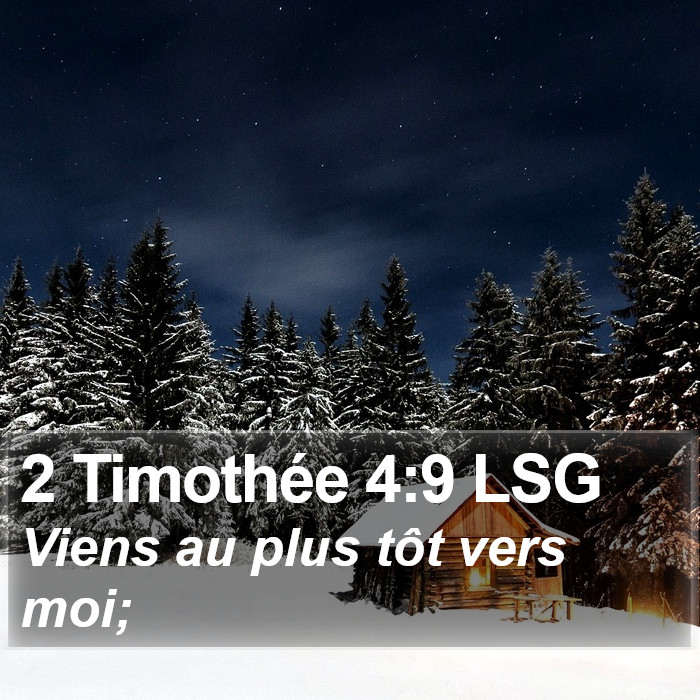 2 Timothée 4:9 LSG Bible Study