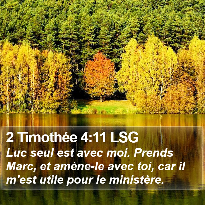 2 Timothée 4:11 LSG Bible Study