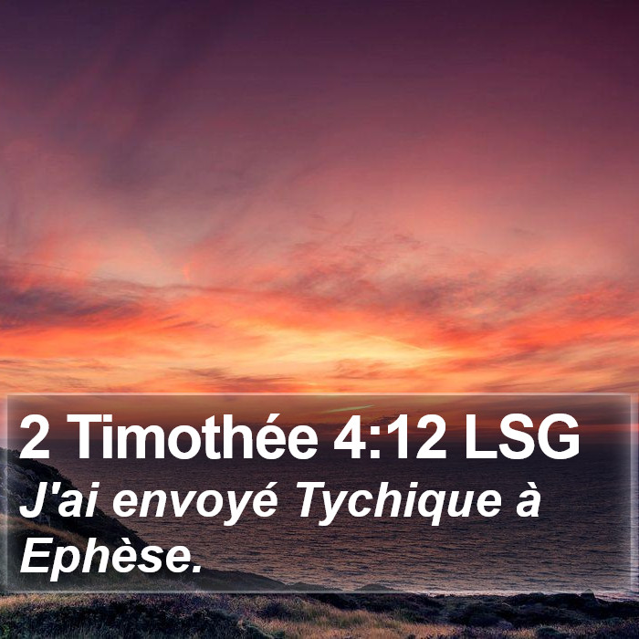 2 Timothée 4:12 LSG Bible Study