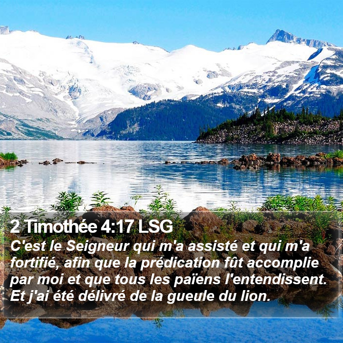 2 Timothée 4:17 LSG Bible Study