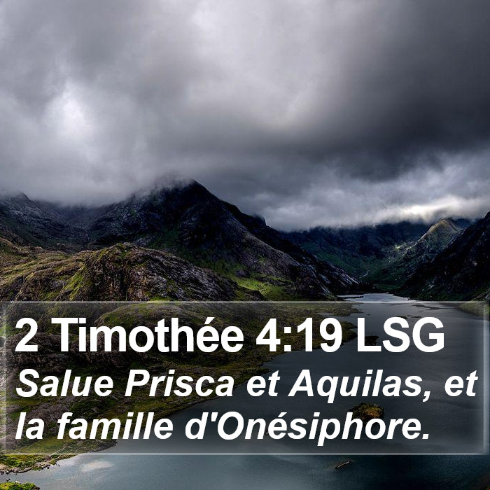 2 Timothée 4:19 LSG Bible Study