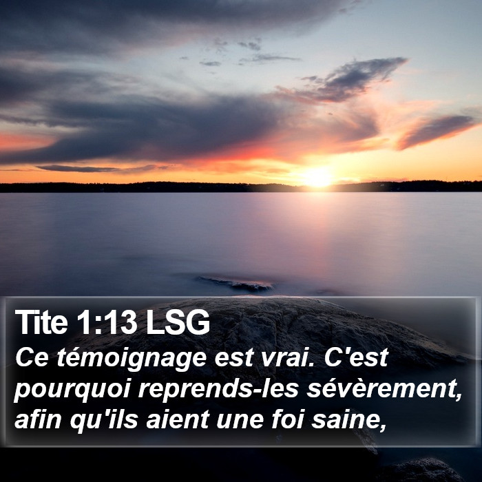 Tite 1:13 LSG Bible Study
