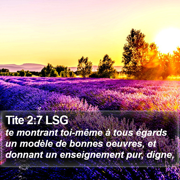 Tite 2:7 LSG Bible Study