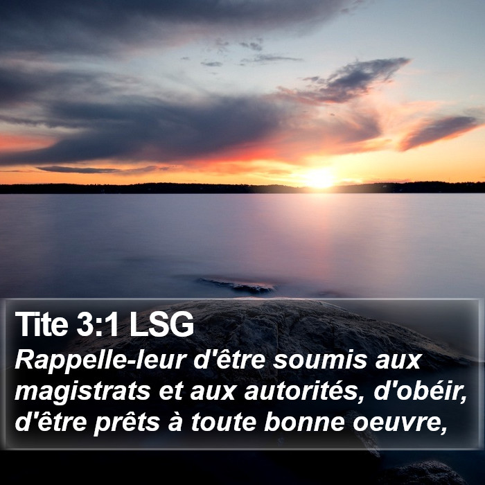 Tite 3:1 LSG Bible Study