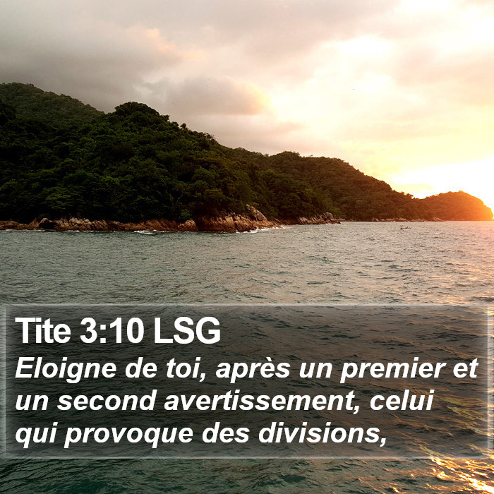 Tite 3:10 LSG Bible Study