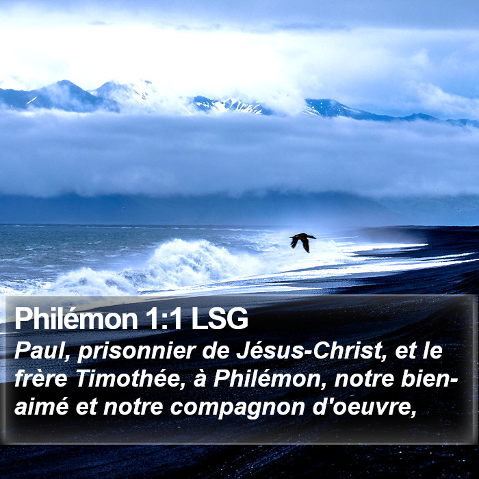 Philémon 1:1 LSG Bible Study