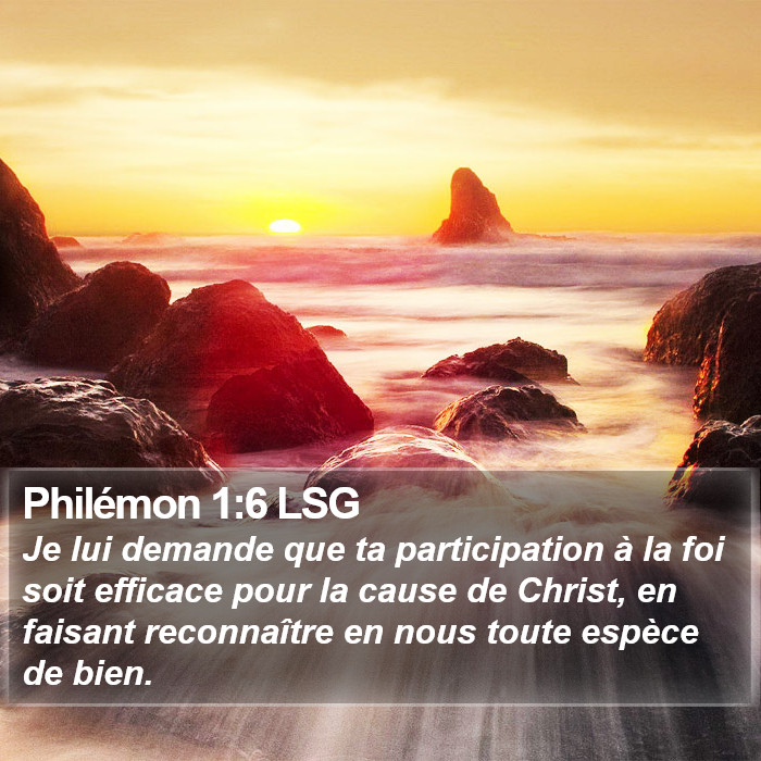 Philémon 1:6 LSG Bible Study