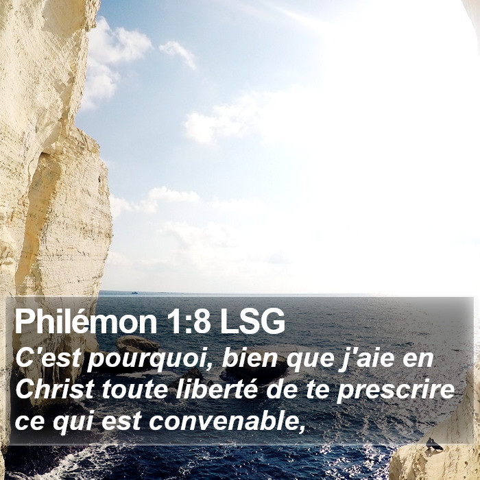 Philémon 1:8 LSG Bible Study