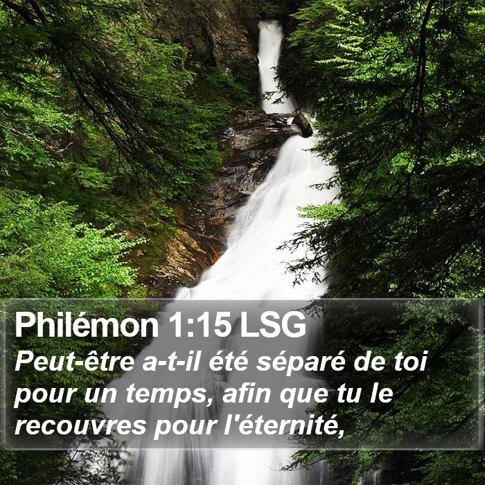 Philémon 1:15 LSG Bible Study