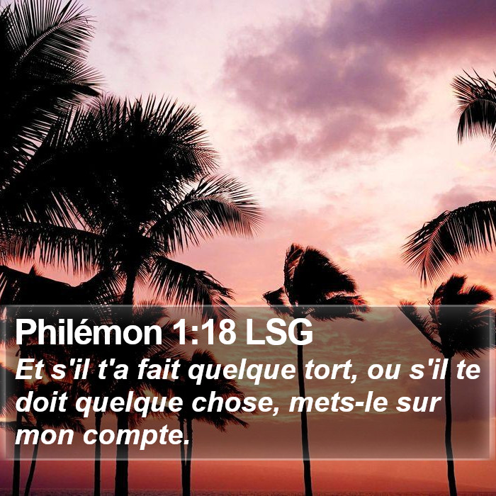 Philémon 1:18 LSG Bible Study