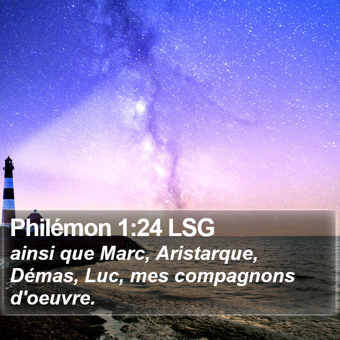 Philémon 1:24 LSG Bible Study