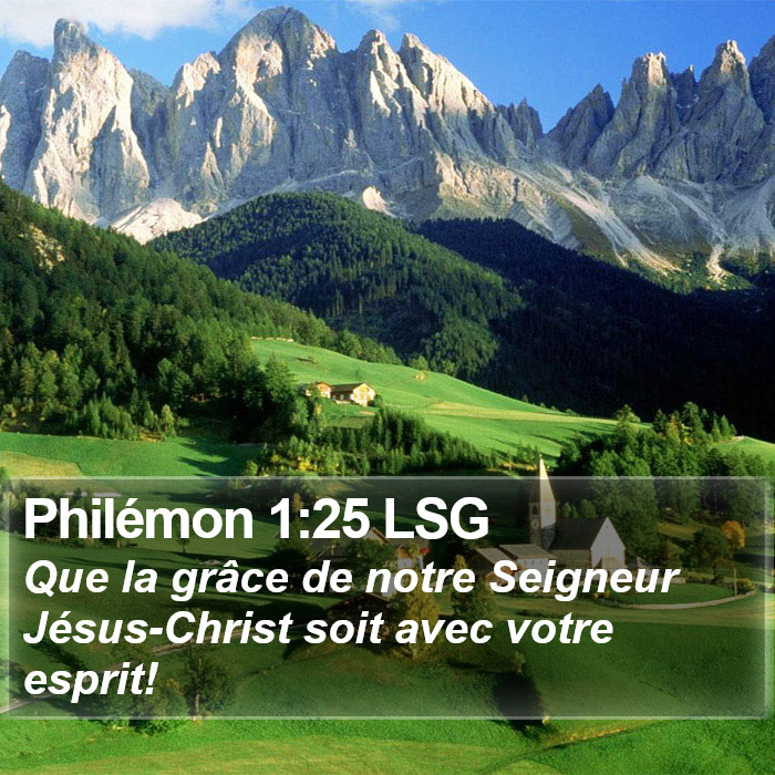 Philémon 1:25 LSG Bible Study