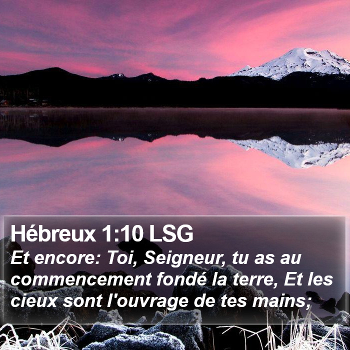 Hébreux 1:10 LSG Bible Study