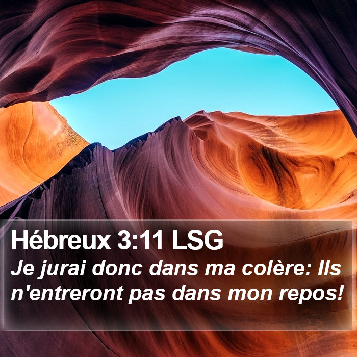 Hébreux 3:11 LSG Bible Study