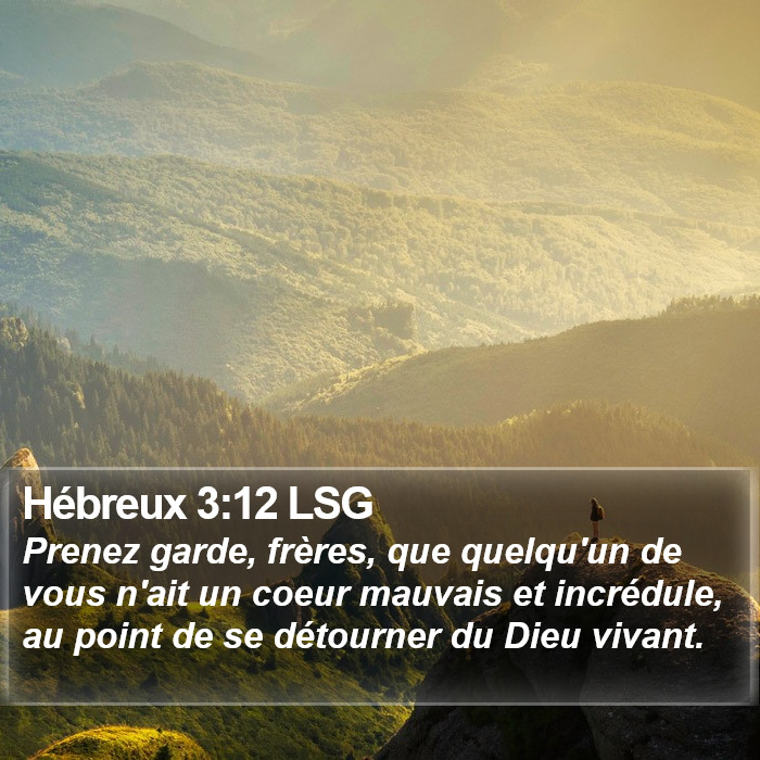 Hébreux 3:12 LSG Bible Study