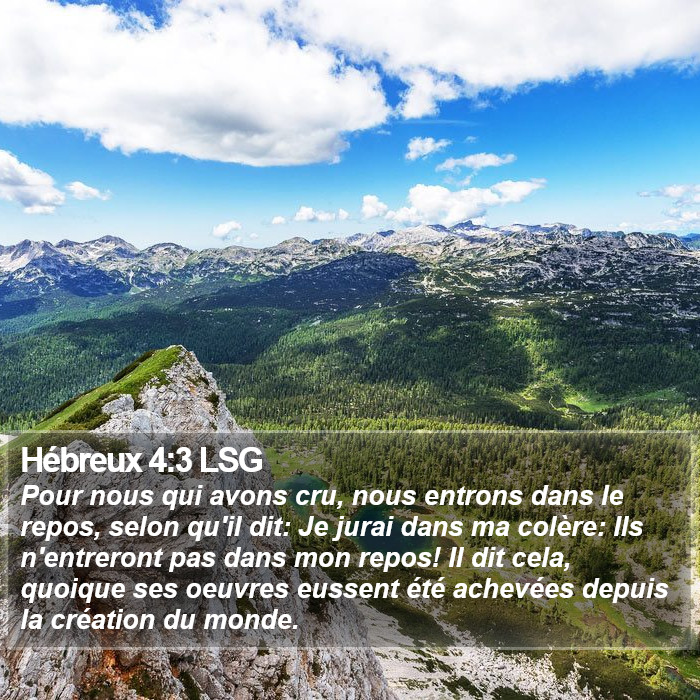 Hébreux 4:3 LSG Bible Study