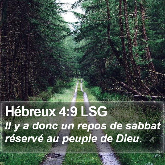 Hébreux 4:9 LSG Bible Study