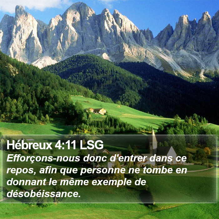 Hébreux 4:11 LSG Bible Study