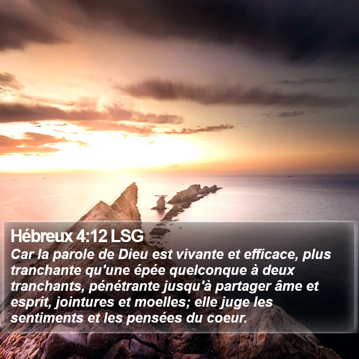 Hébreux 4:12 LSG Bible Study