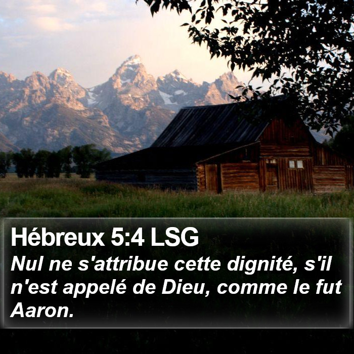 Hébreux 5:4 LSG Bible Study