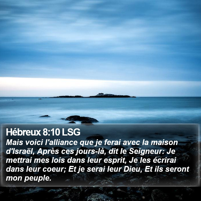 Hébreux 8:10 LSG Bible Study