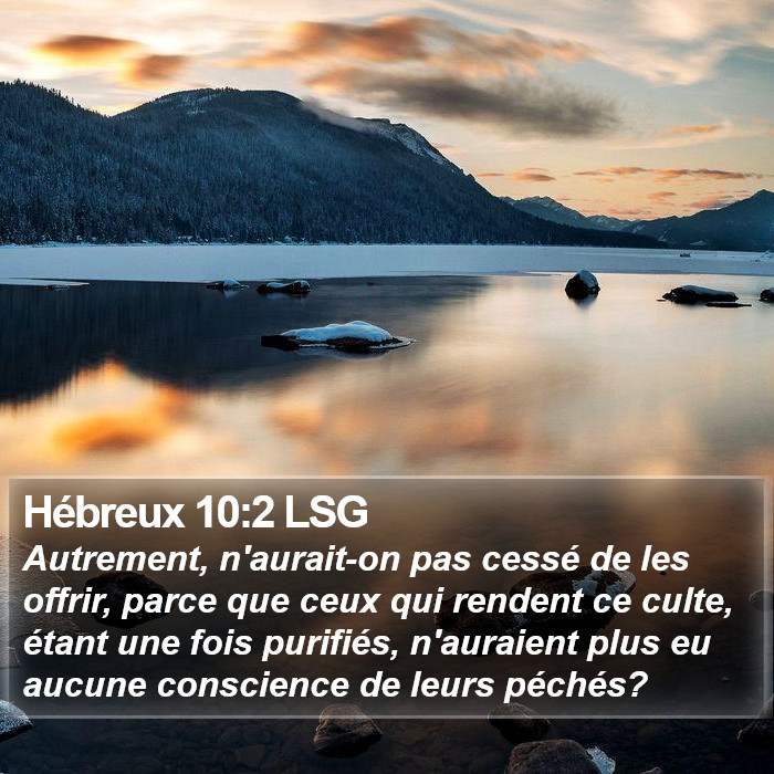 Hébreux 10:2 LSG Bible Study