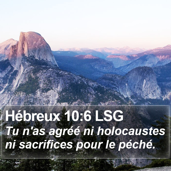 Hébreux 10:6 LSG Bible Study