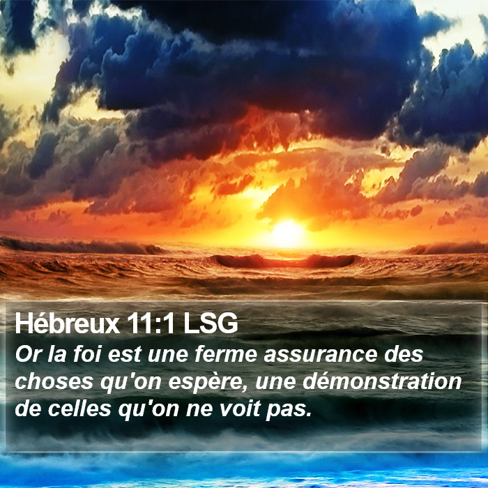 Hébreux 11:1 LSG Bible Study