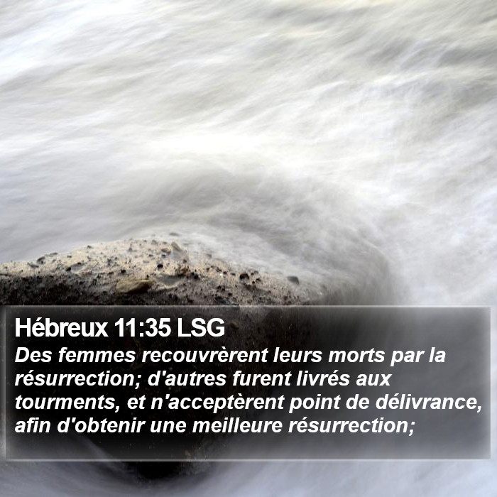 Hébreux 11:35 LSG Bible Study