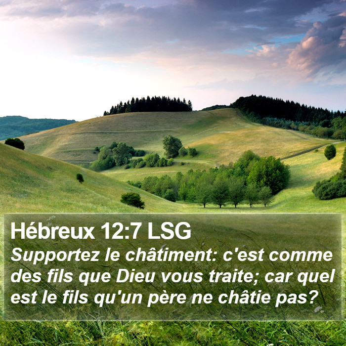 Hébreux 12:7 LSG Bible Study