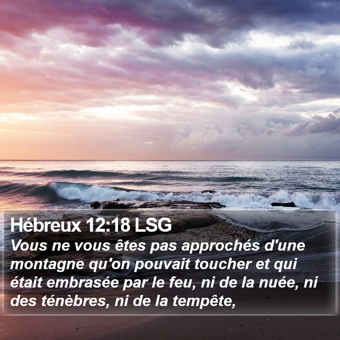 Hébreux 12:18 LSG Bible Study