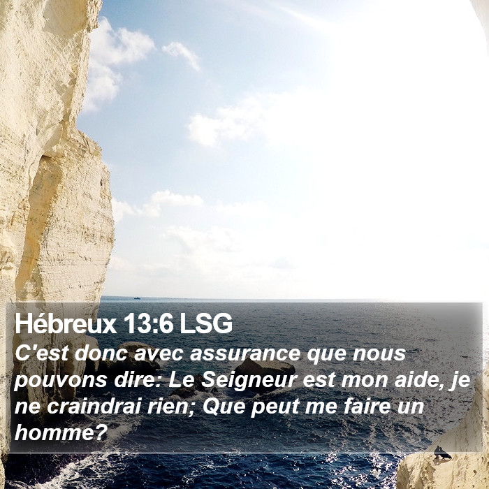 Hébreux 13:6 LSG Bible Study