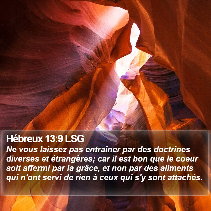 Hébreux 13:9 LSG Bible Study