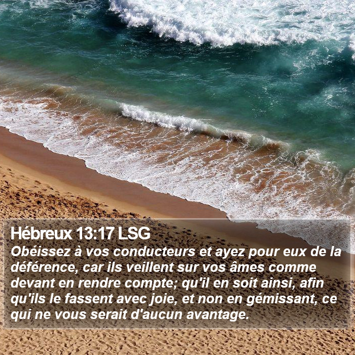 Hébreux 13:17 LSG Bible Study