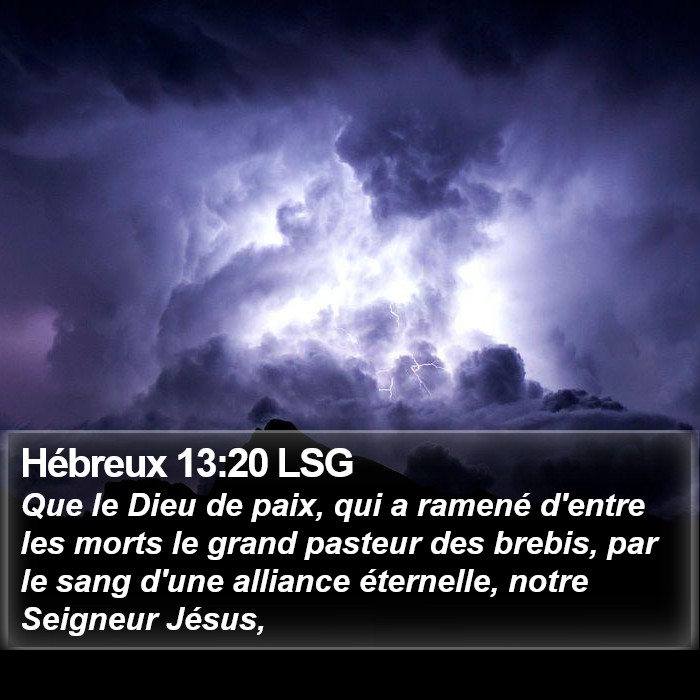 Hébreux 13:20 LSG Bible Study