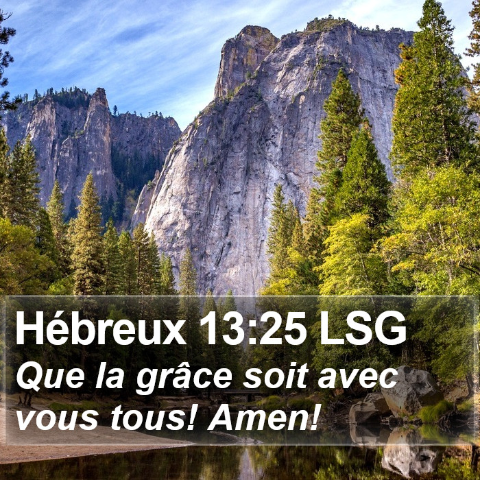 Hébreux 13:25 LSG Bible Study