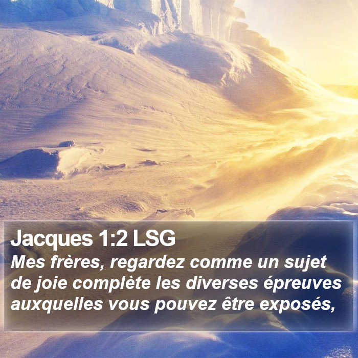 Jacques 1:2 LSG Bible Study