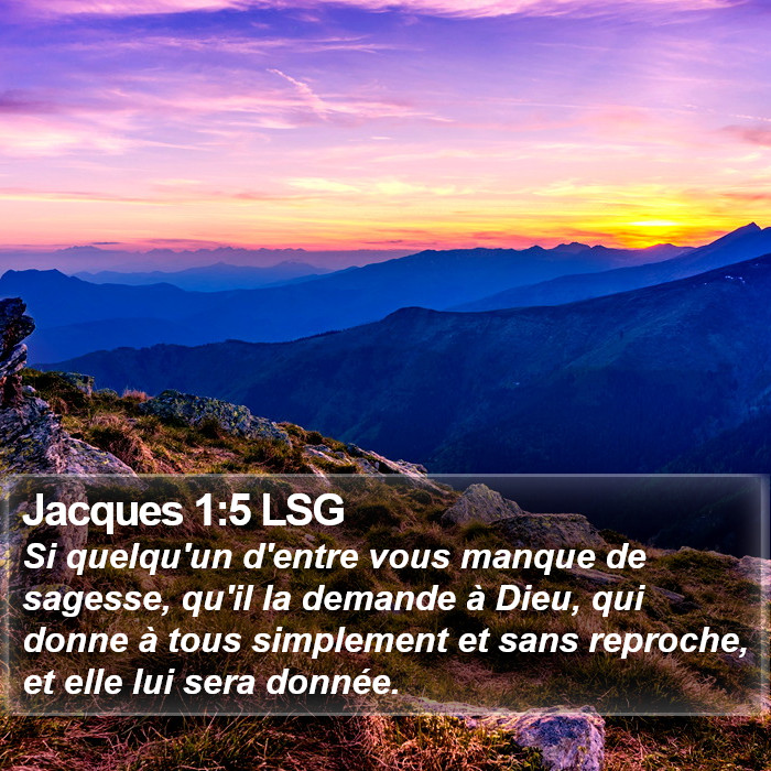 Jacques 1:5 LSG Bible Study