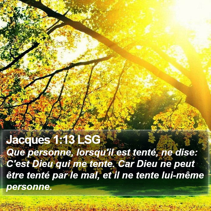 Jacques 1:13 LSG Bible Study