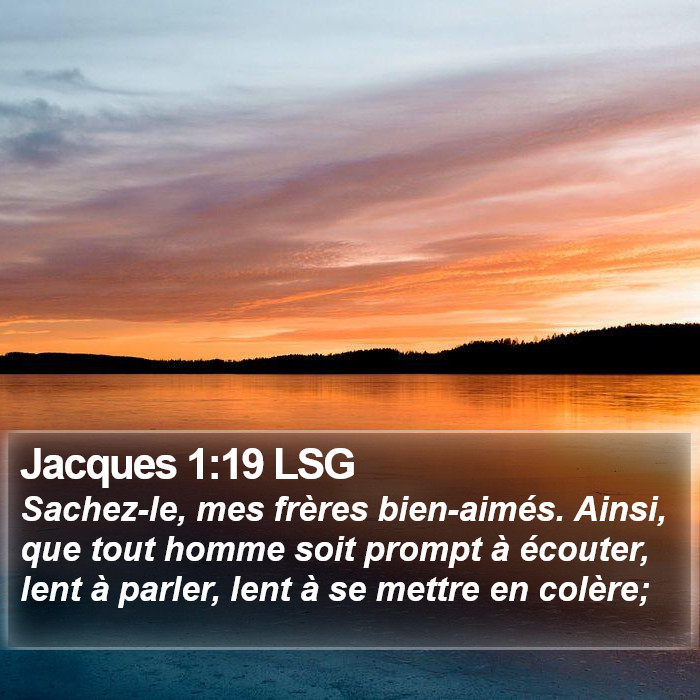 Jacques 1:19 LSG Bible Study