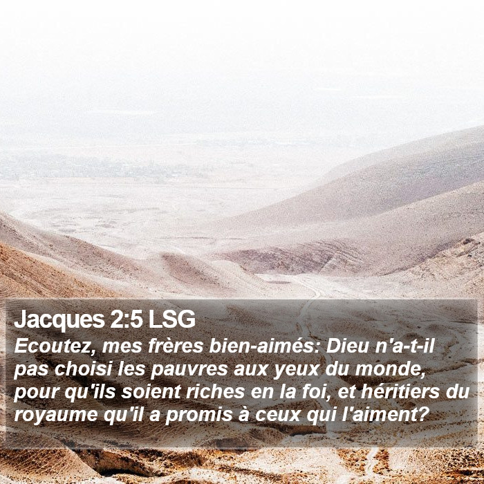 Jacques 2:5 LSG Bible Study