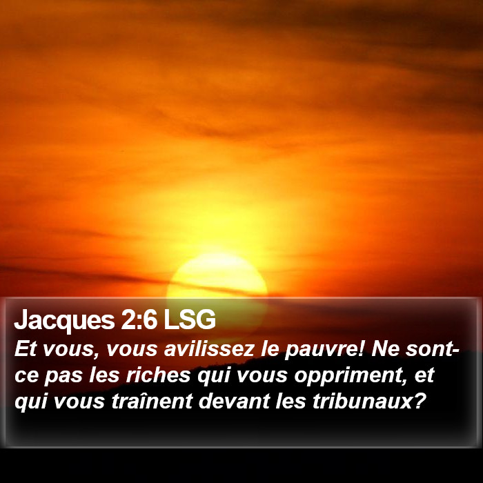 Jacques 2:6 LSG Bible Study