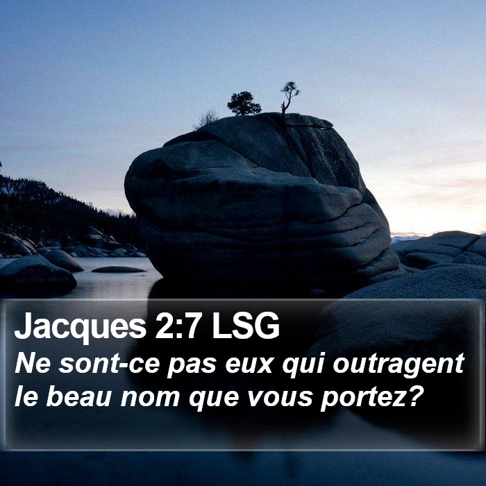 Jacques 2:7 LSG Bible Study