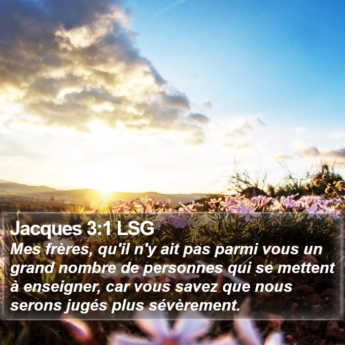 Jacques 3:1 LSG Bible Study