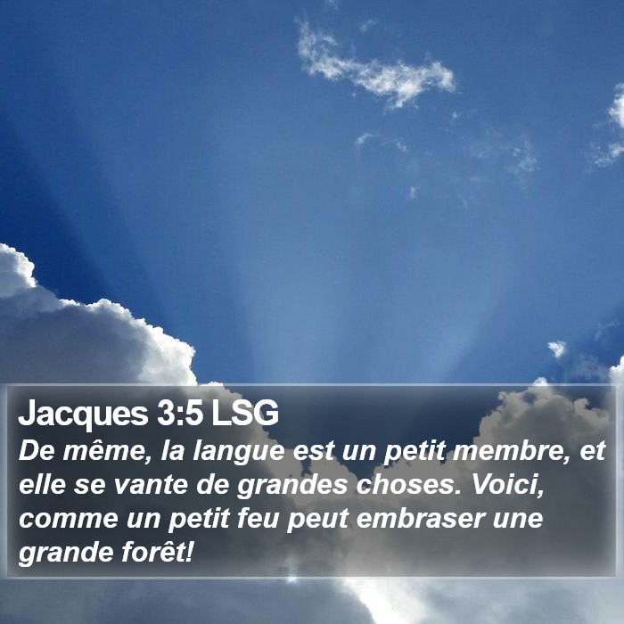 Jacques 3:5 LSG Bible Study