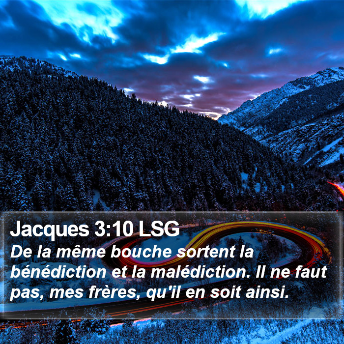 Jacques 3:10 LSG Bible Study