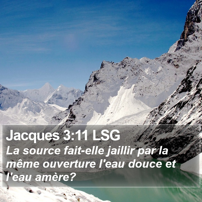 Jacques 3:11 LSG Bible Study