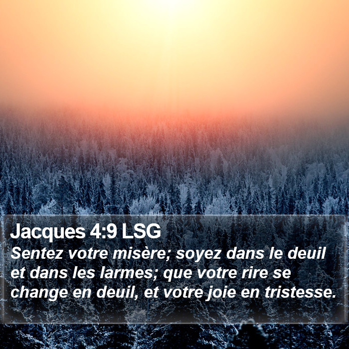 Jacques 4:9 LSG Bible Study