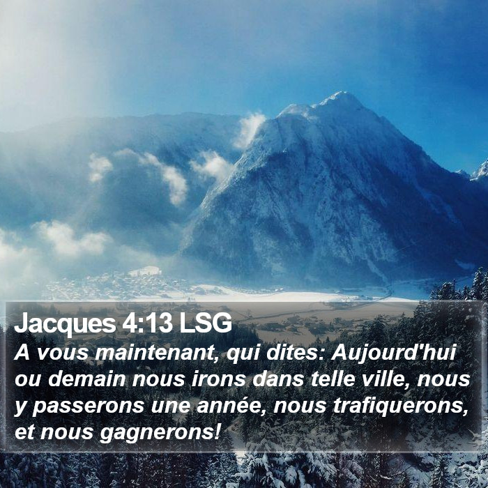 Jacques 4:13 LSG Bible Study